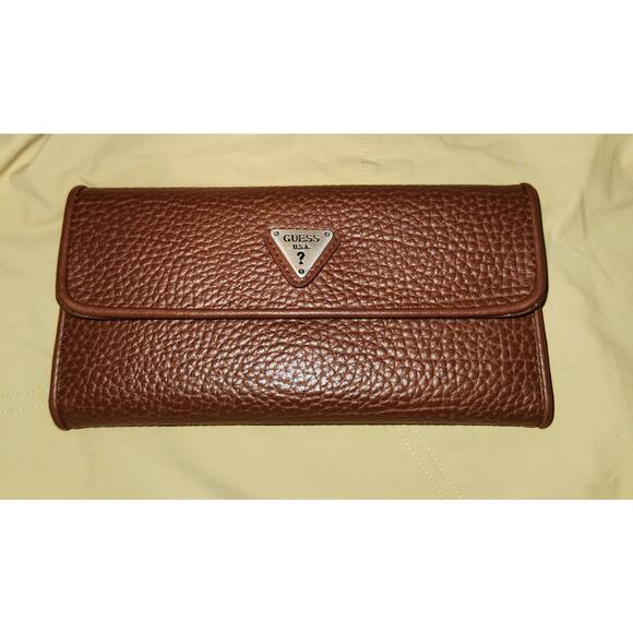 Guess Brown Trifold Wallet - Picture 1 of 5